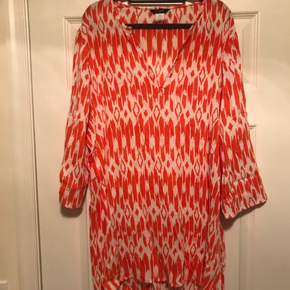 J Crew tunic. Great for beach coverup